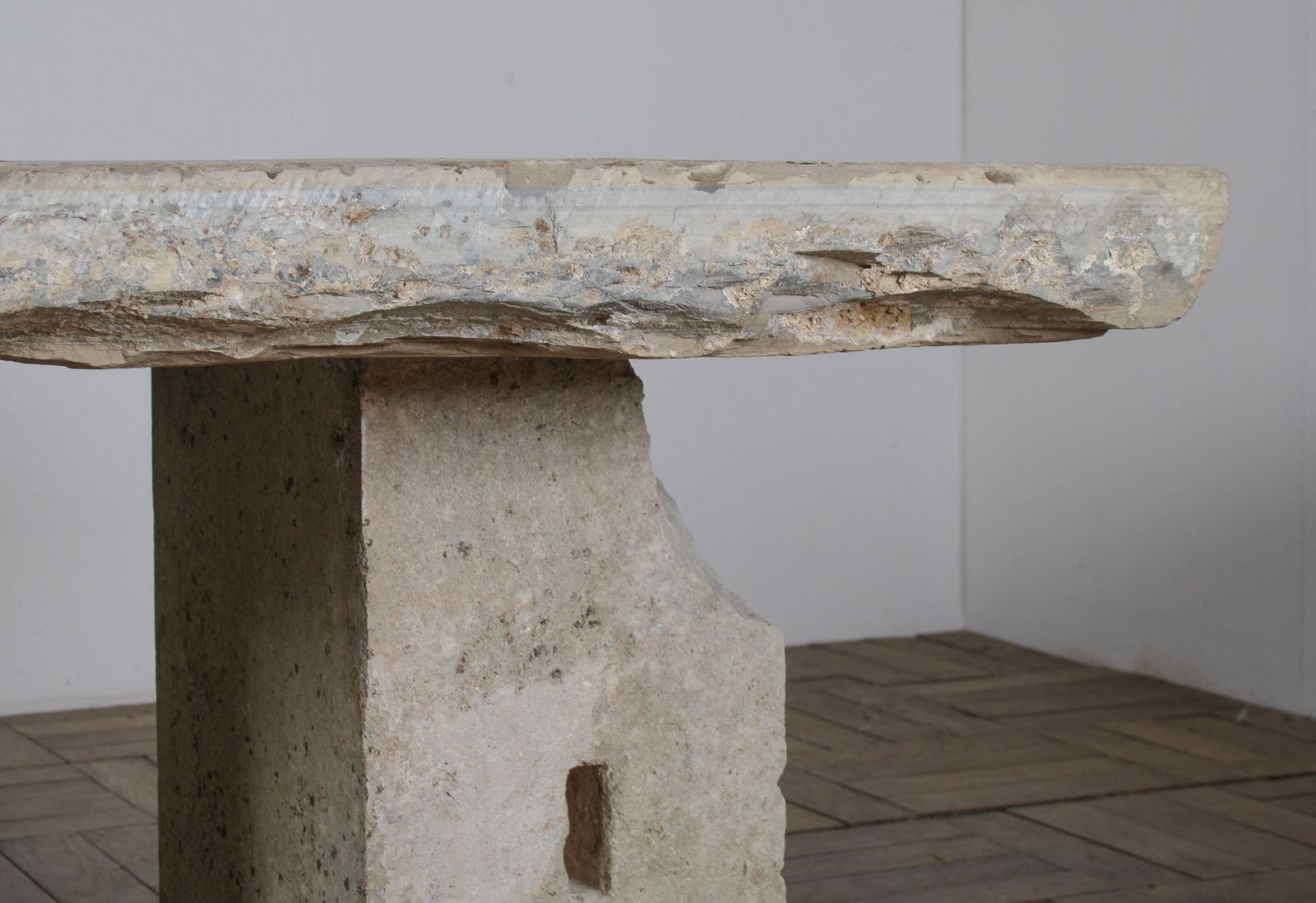 Reclaimed Yorkstone Carved Stone Coffee Table Garden Feature photo for sale