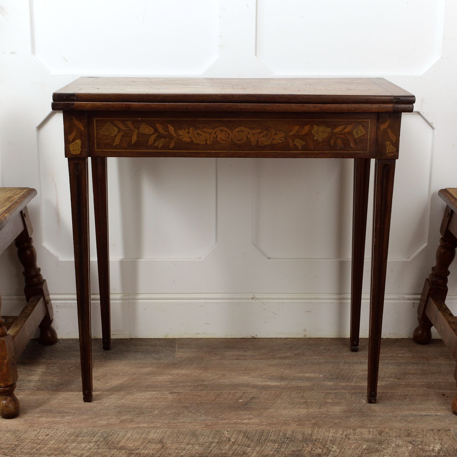 photo for sale 19th Century Dutch Marquetry Card Table