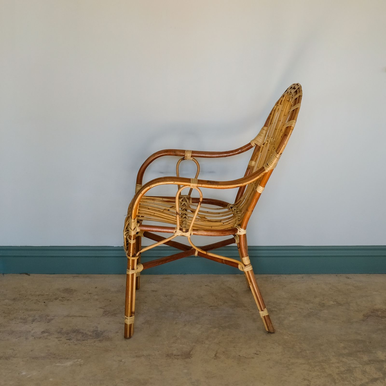 Mid Century Rattan Armchair, 1960s photo furniture