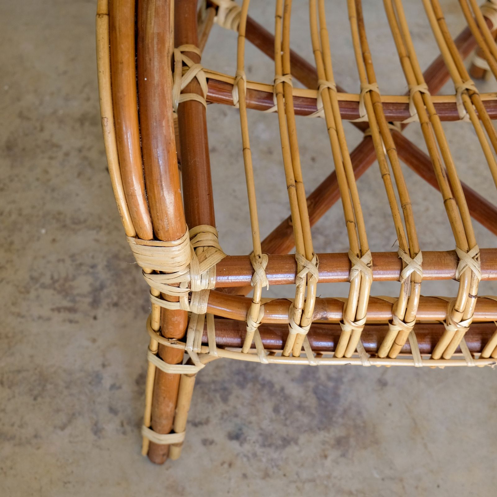 Mid Century Rattan Armchair, 1960s photo 195.0