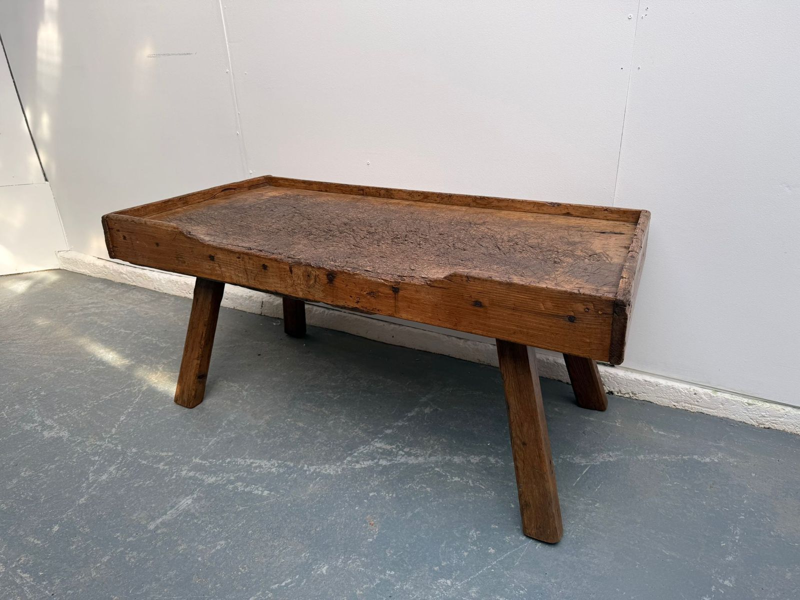 A Fabulous Original Hungarian Antique Oak / Hardwood Coffee Table 129cm