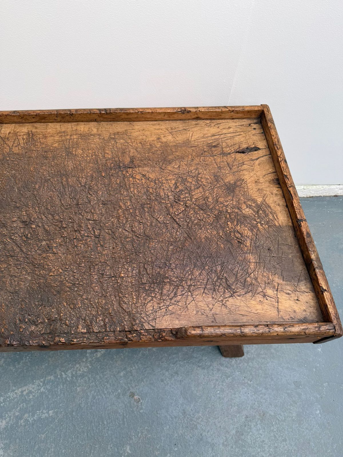 A Fabulous Original Hungarian Antique Oak / Hardwood Coffee Table 129cm photo vinterior