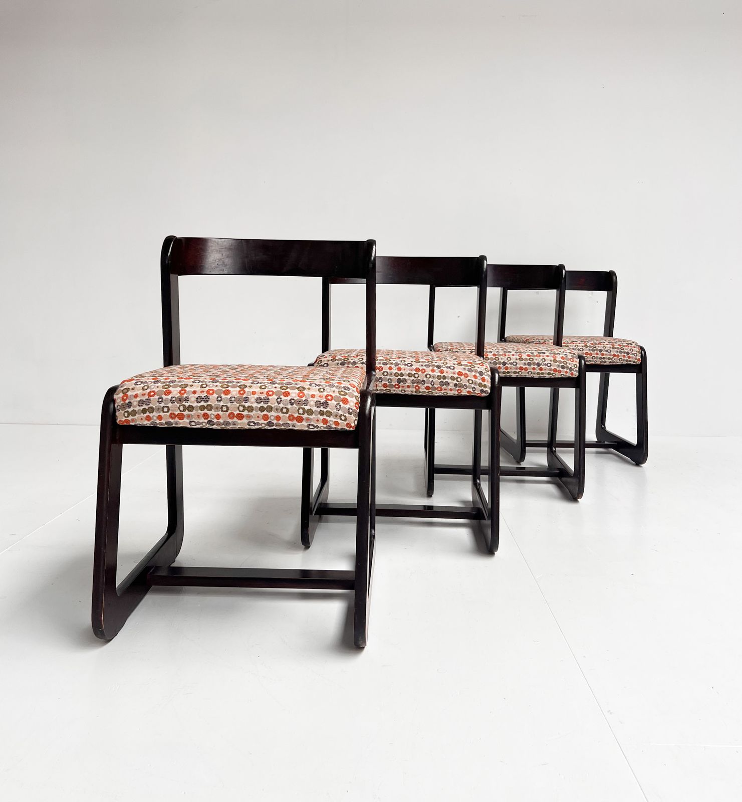 Set Of 4 Reupholstered Chairs By Willy Rizzo, 1960s photo furniture