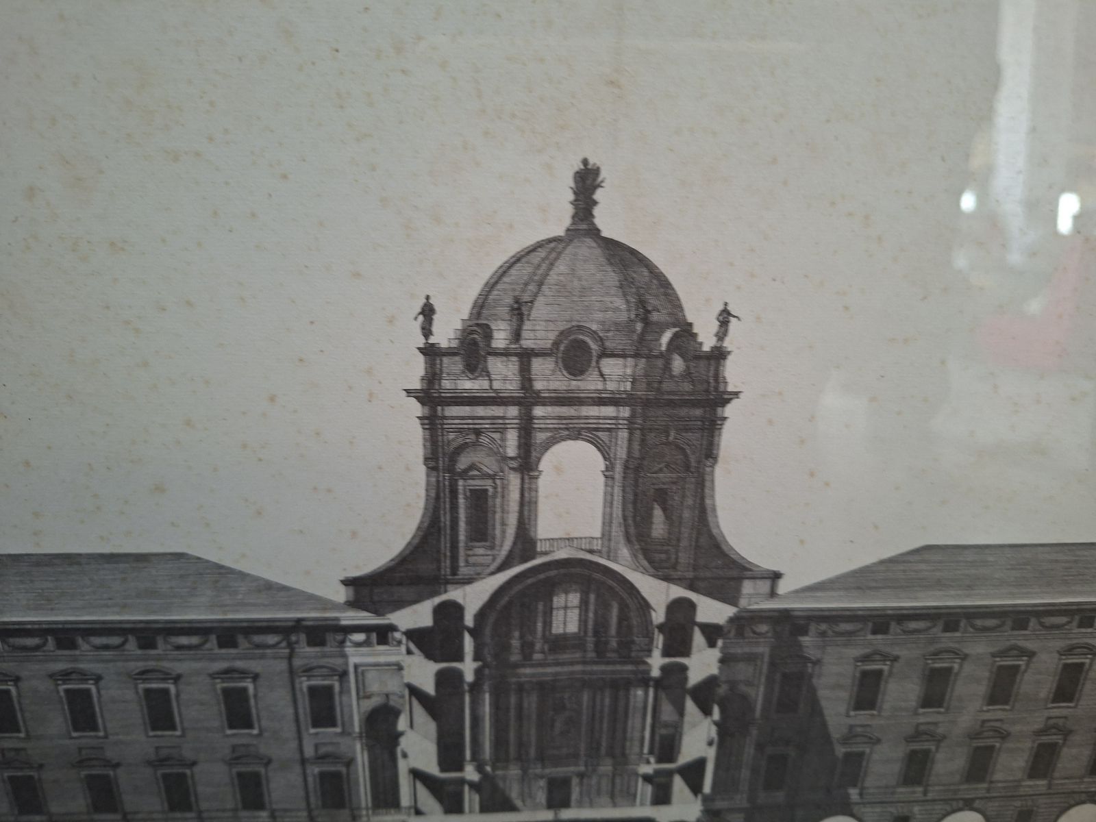 Stampa Vintage Reggia Di Caserta Tavola X Vanvitelli Anni '50 69x50 Cm photo buy
