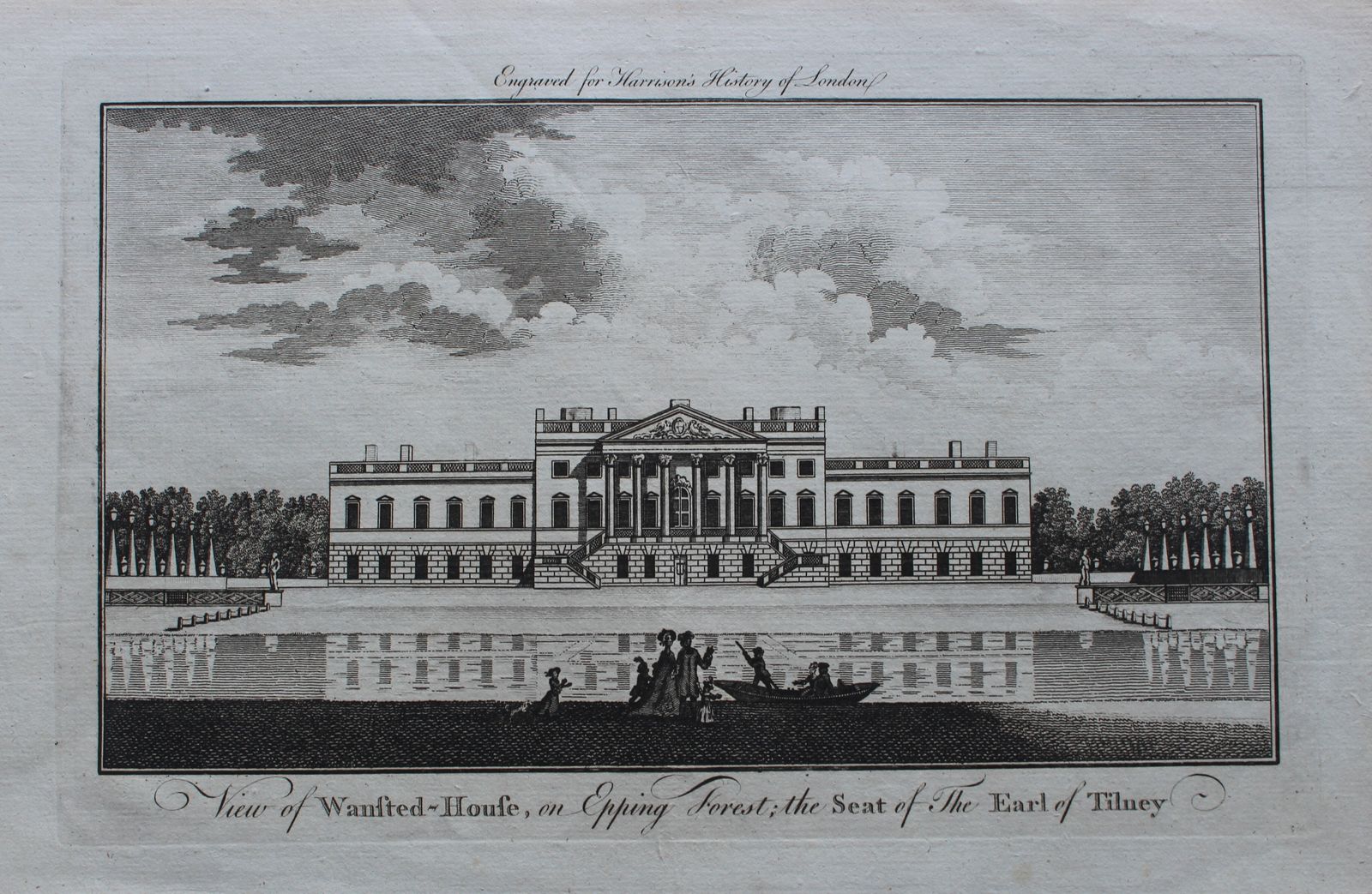 "View Of Wansted House, On Epping Forest". The Seat Of The Earl Of Tilney C1776
