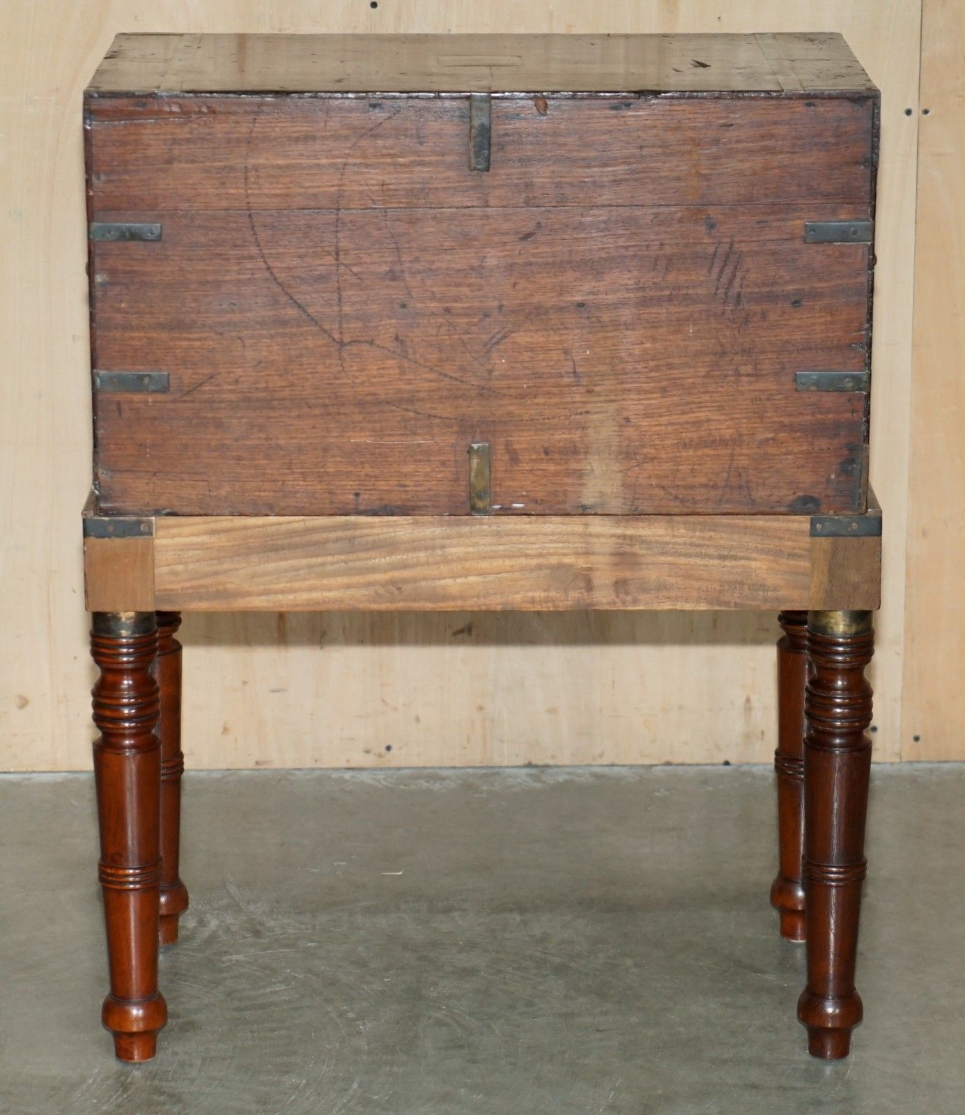 Furniture Antique Victorian Thomas Wilson Military Campaign Secretaire Chest Of Drawers photo