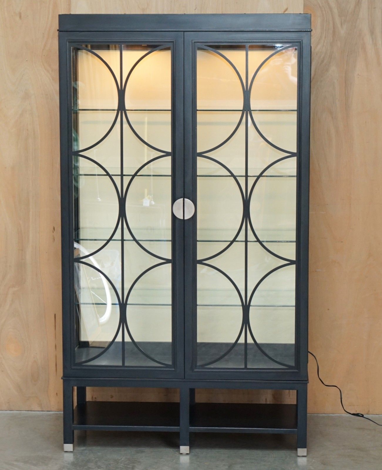 Ralph Lauren Bel Air Collection Glazed Illiminated Display Cabinet Bookcase photo furniture