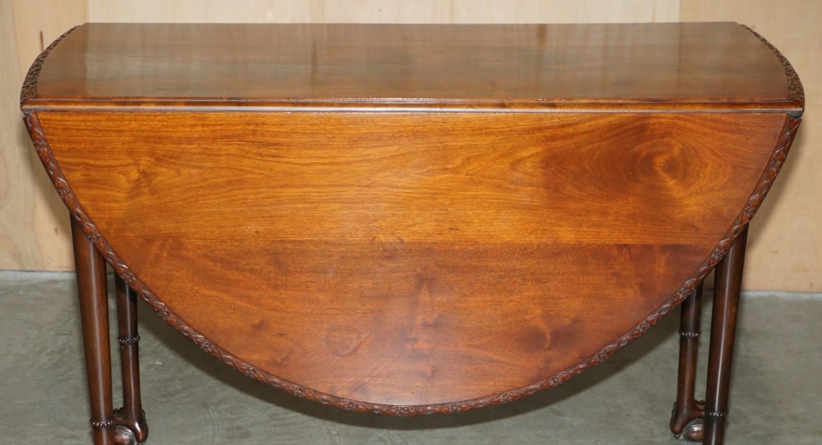 Fine Antique Georgian Irish Claw & Ball Feet Colonial Folding Hunt Dining Table photo Furniture