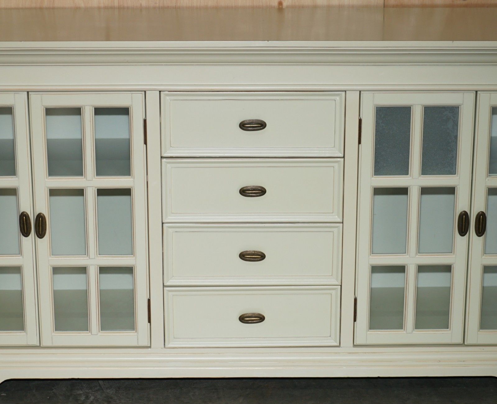 Lovely Decorative Cream French Country Display Cabinet Cupboard Sideboard photo Furniture