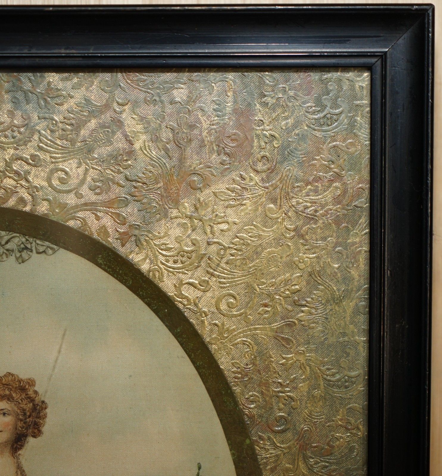 photo for sale 19th Century Silk & Wool Work Stumpwork Embroidery Tapestry Stunning Boarder