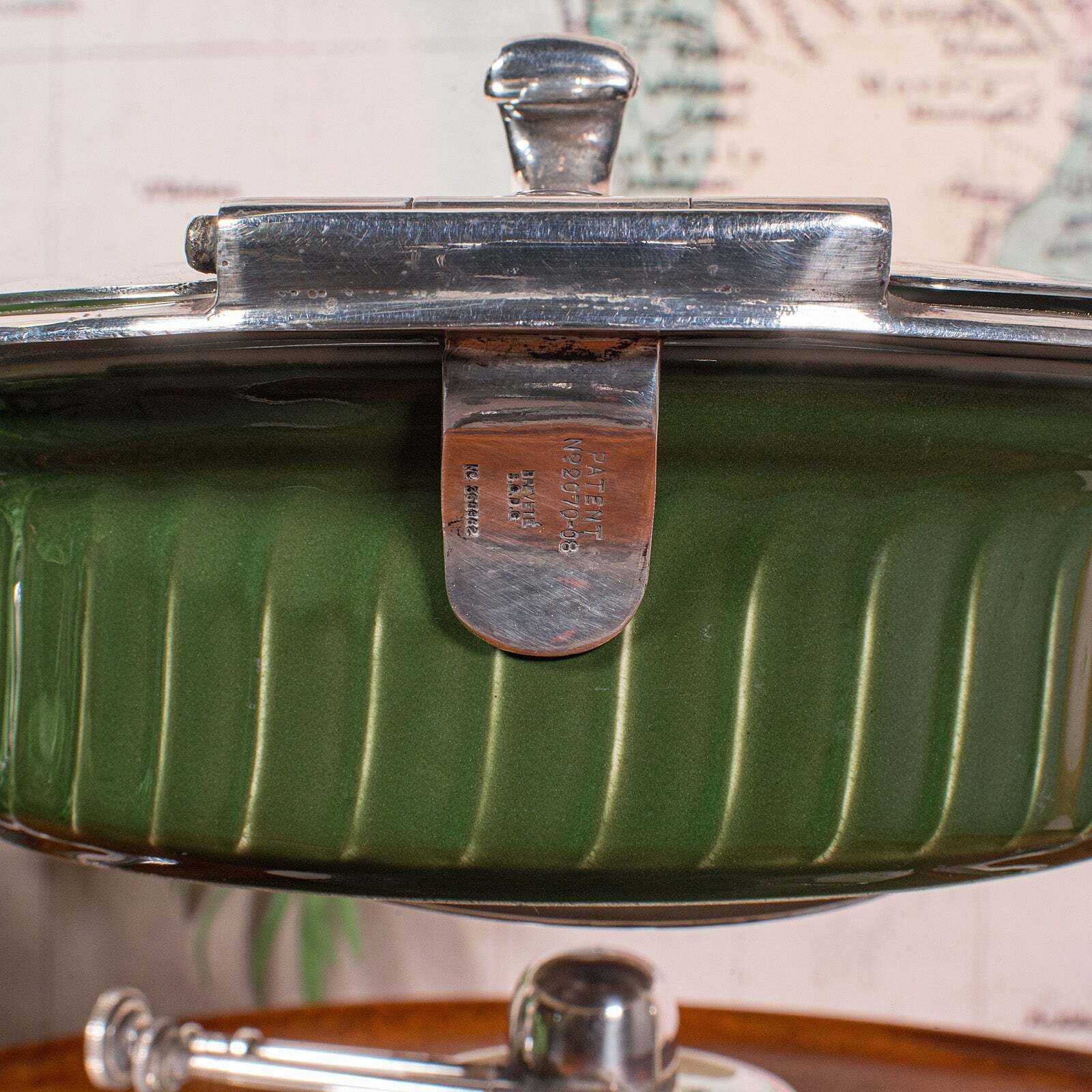Home Decor Antique Food Warmer, English Ceramic, Silver Plate, Chafing Heat Dish, Edwardian photo