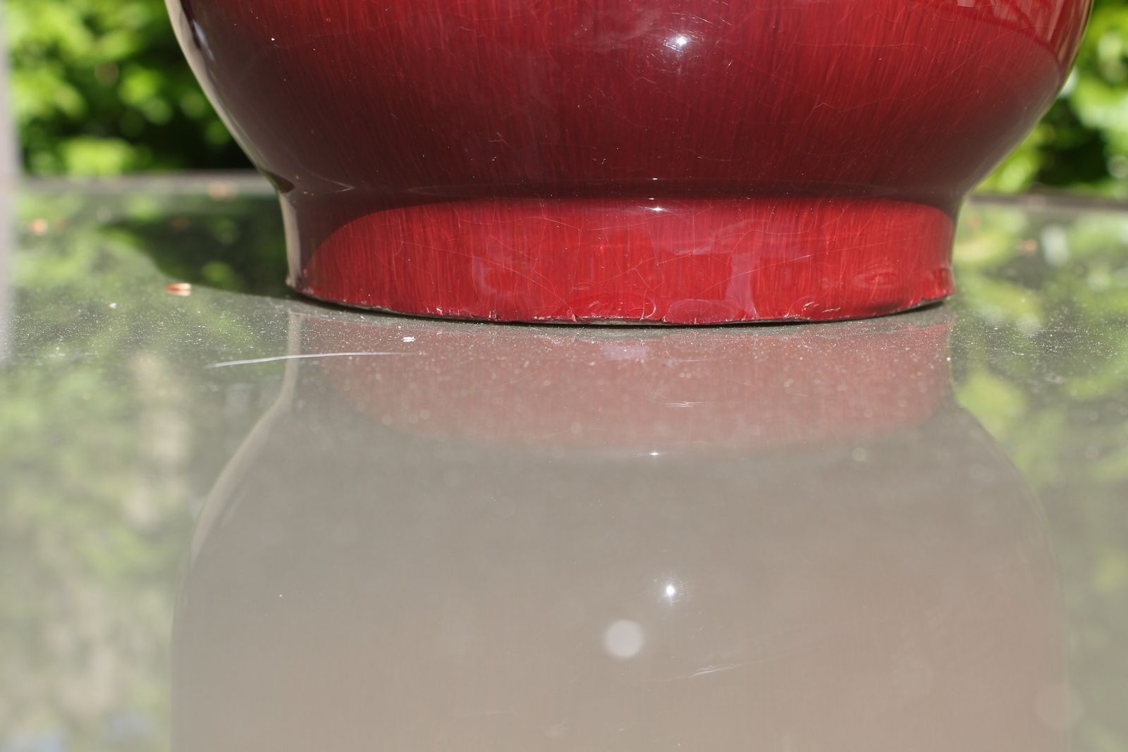 photo for sale Large Antique Chinese Early Qing Dynasty,18th C.   Flambe "Sang De Boeuf" Vases (Pair)