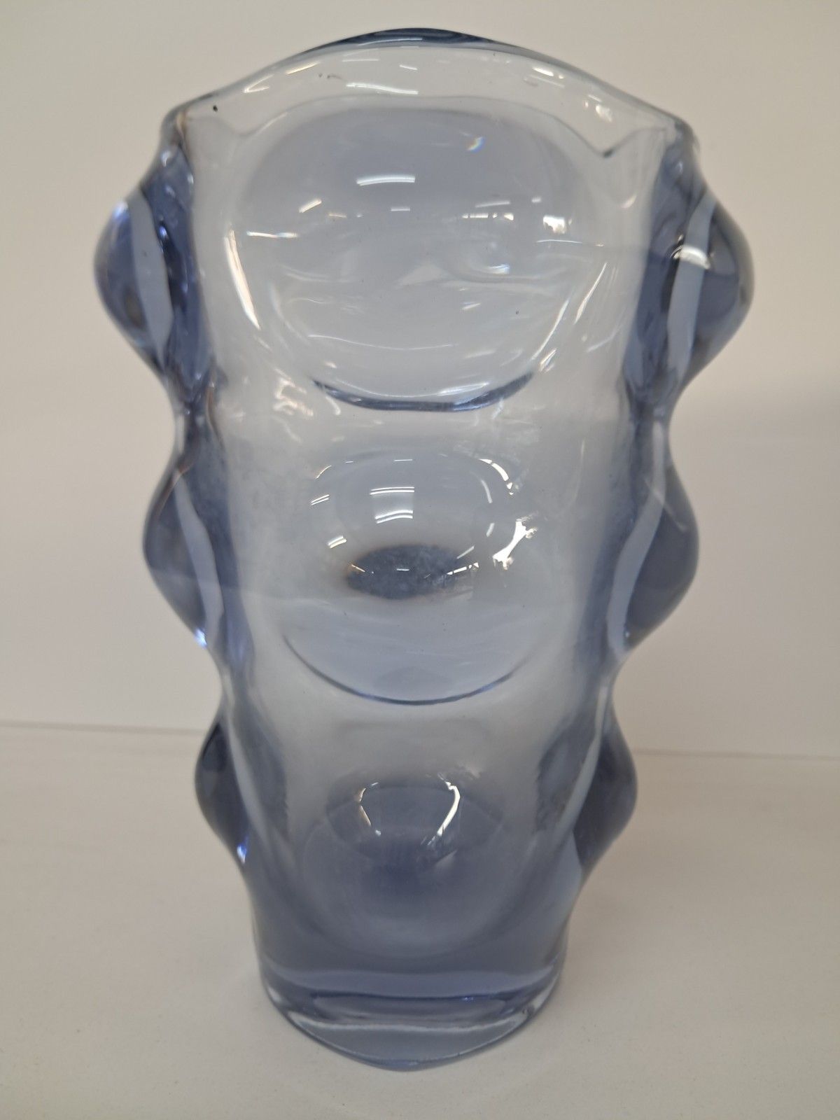 Mid Century Bubble Glass Vase Vizner Art Glass 1960's photo vinterior