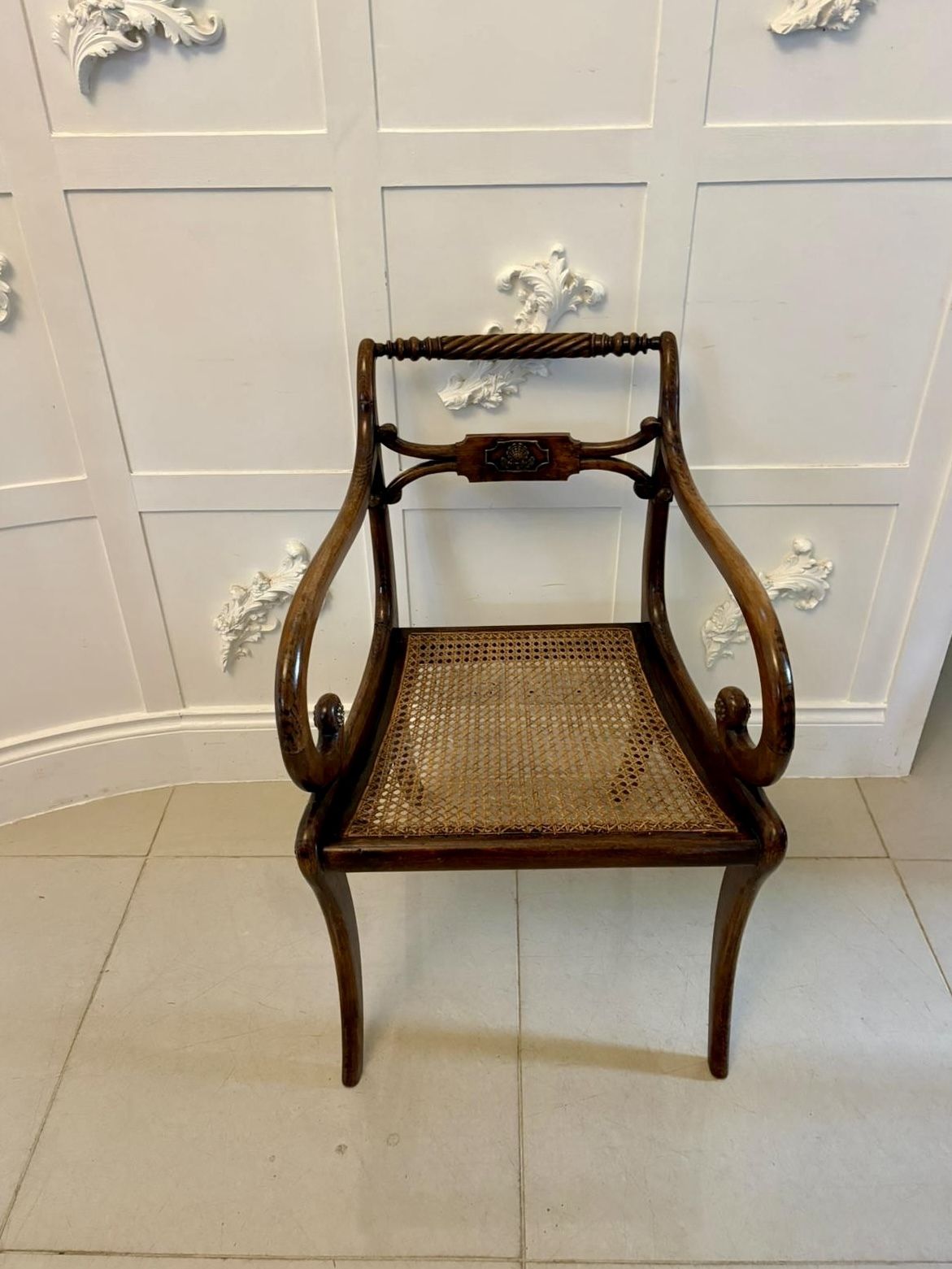 Antique 19th Century Mahogany Dining Chairs – Set Of Six With Cane Seats, Five Singles & One Carver photo Furniture