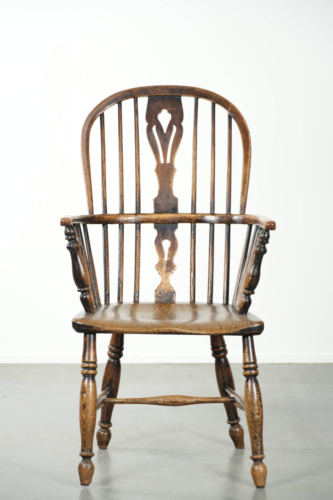 Elegant Antique English Early 19th Century Windsor Highback Chair With A Beautiful Patina And Stunning Colors. photo furniture