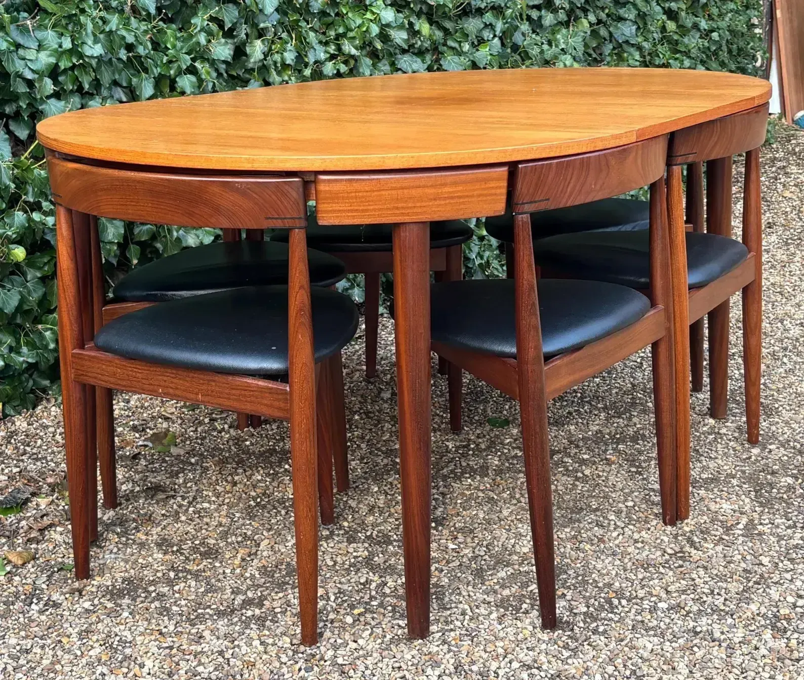 Vintage ‘Roundette’ Dining Table & Six Chairs By Hans Olsen For Frem Rojle photo for sale