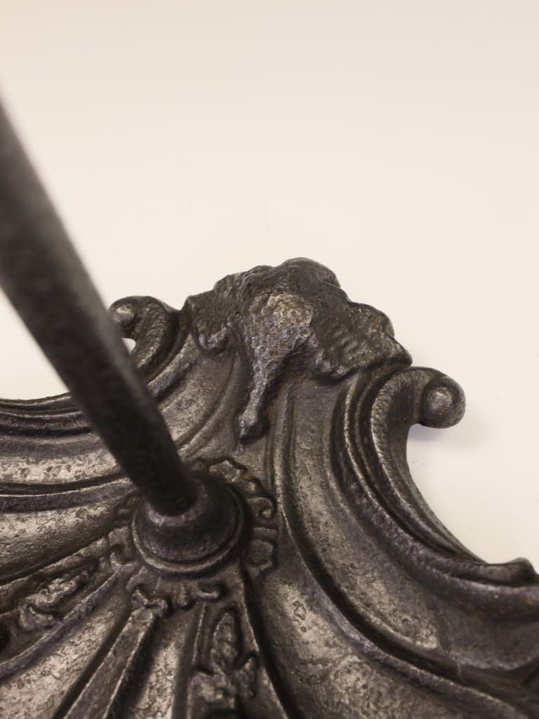 350.0 Victorian Cast Iron Fireside Stick Stand With Naturalistic Bird Motif photo