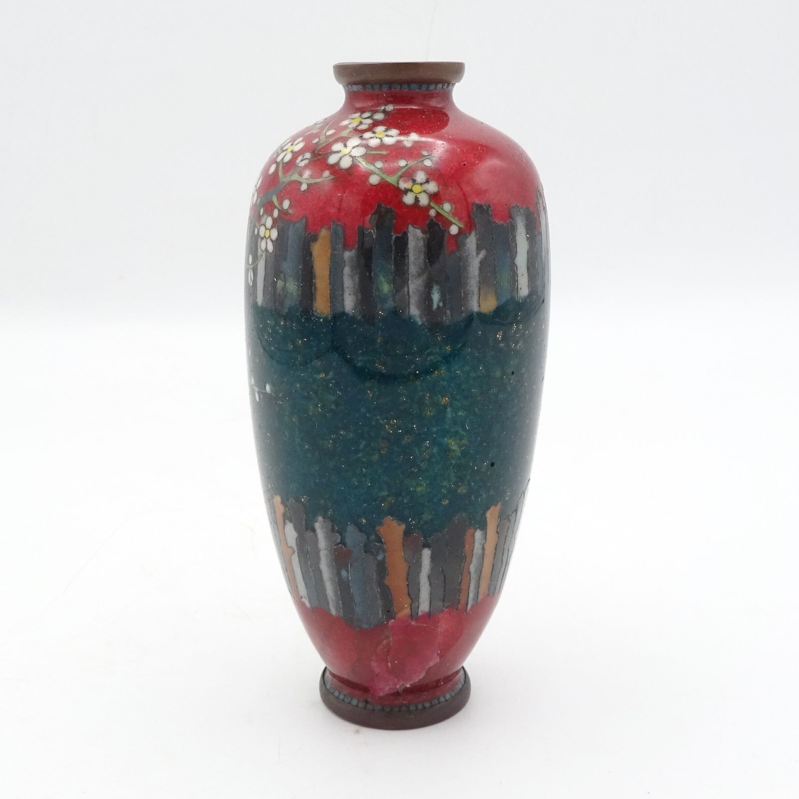 Antique Meiji Japanese Ginbari Cloisonne Vase photo furniture