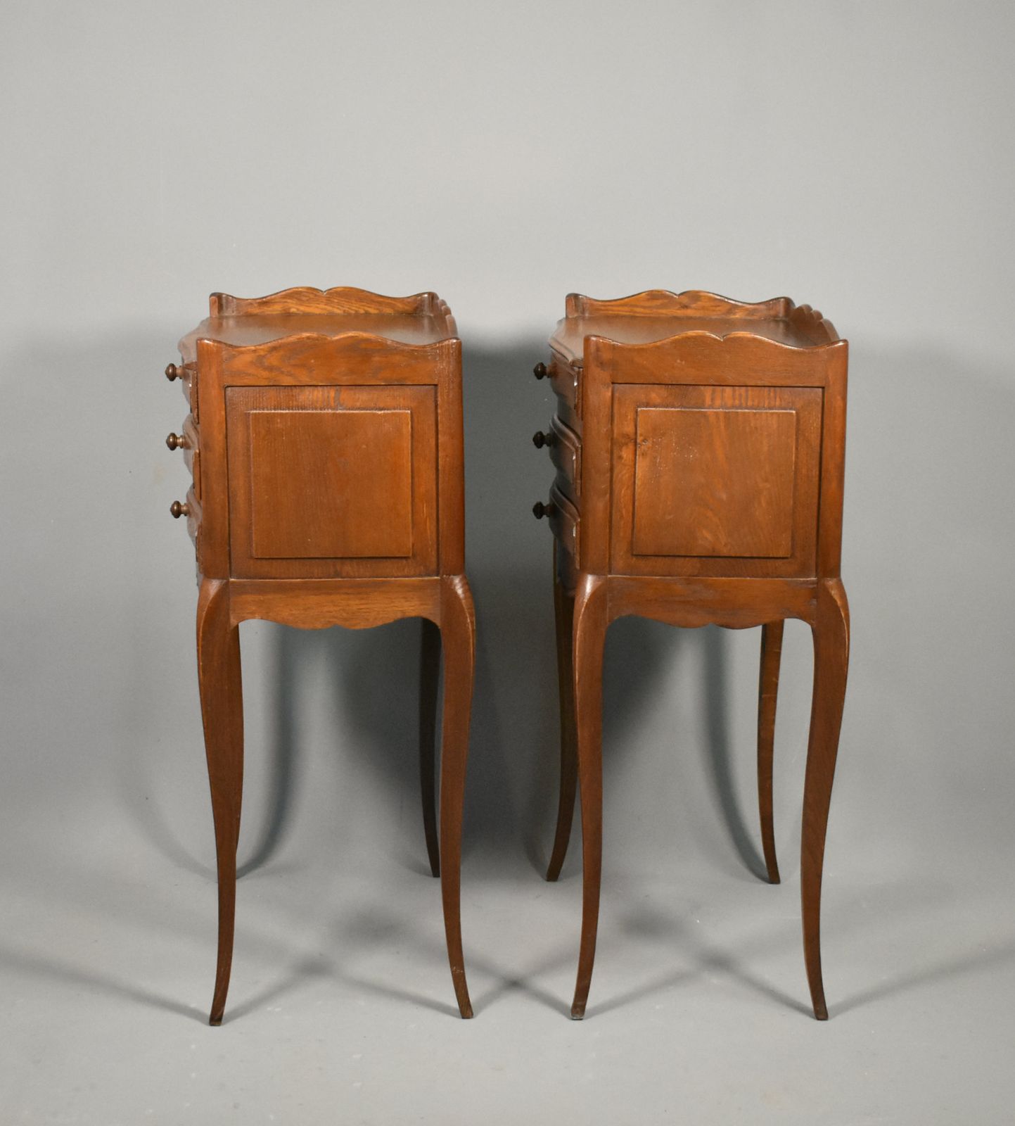 photo for sale Pair Of French Oak Bedside Cabinets – Louis XVI Style, Mid Century