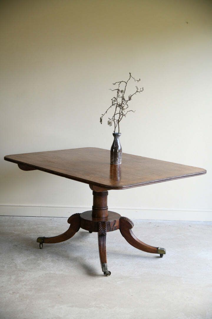 Regency Style Tilt Top Mahogany Table photo vintage