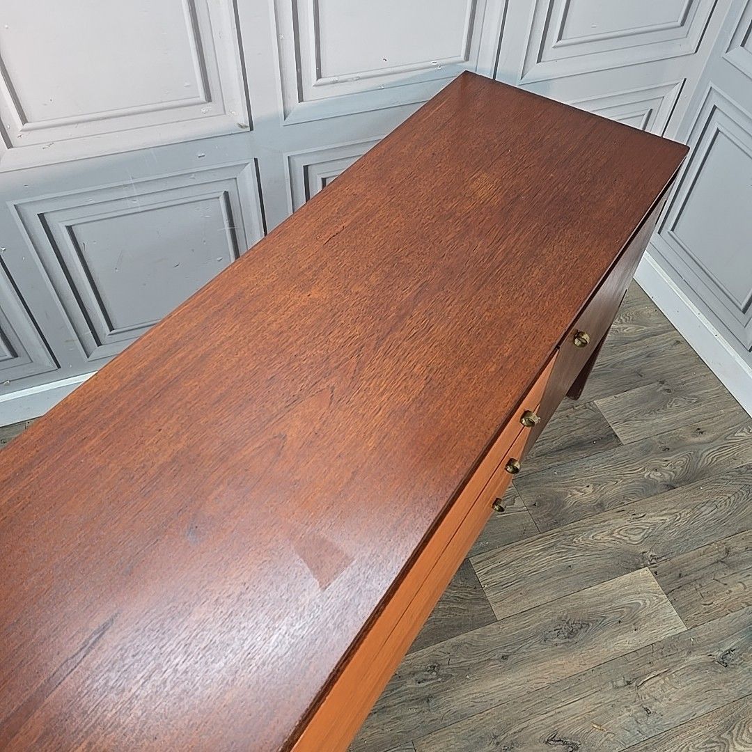 Mid Century Sideboard Archie Shine Teak Credenza Buffet Tv Cabinet Retro photo Furniture