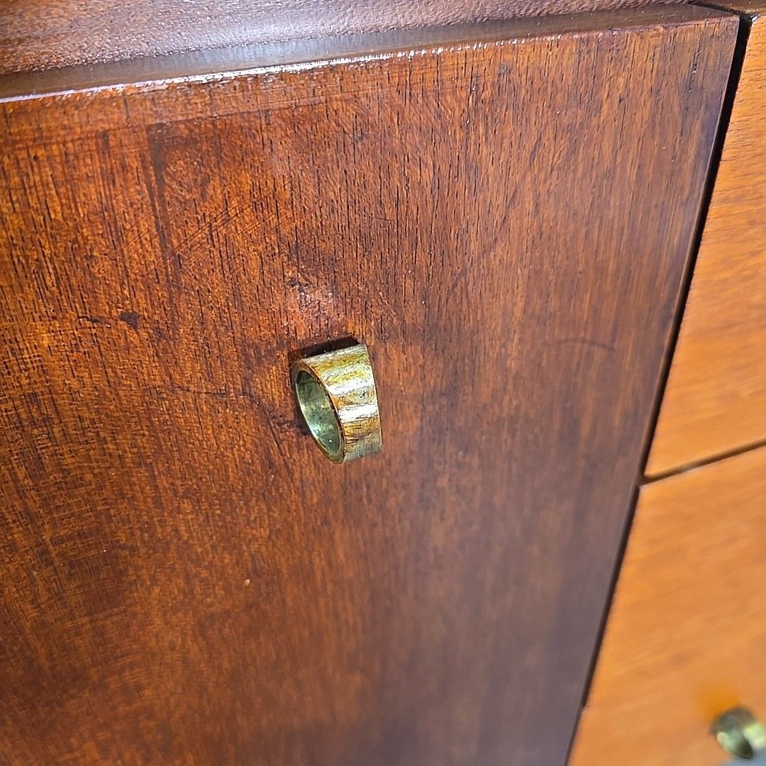 Furniture Mid Century Sideboard Archie Shine Teak Credenza Buffet Tv Cabinet Retro photo