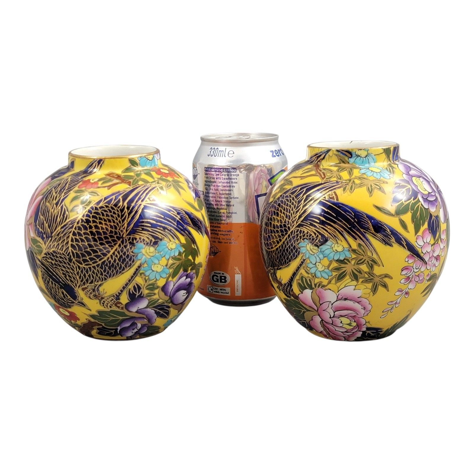 Home Decor Edwardian Mason’s Patent Ironstone Oriental Vases With Exotic Bird, Circa 1915 photo