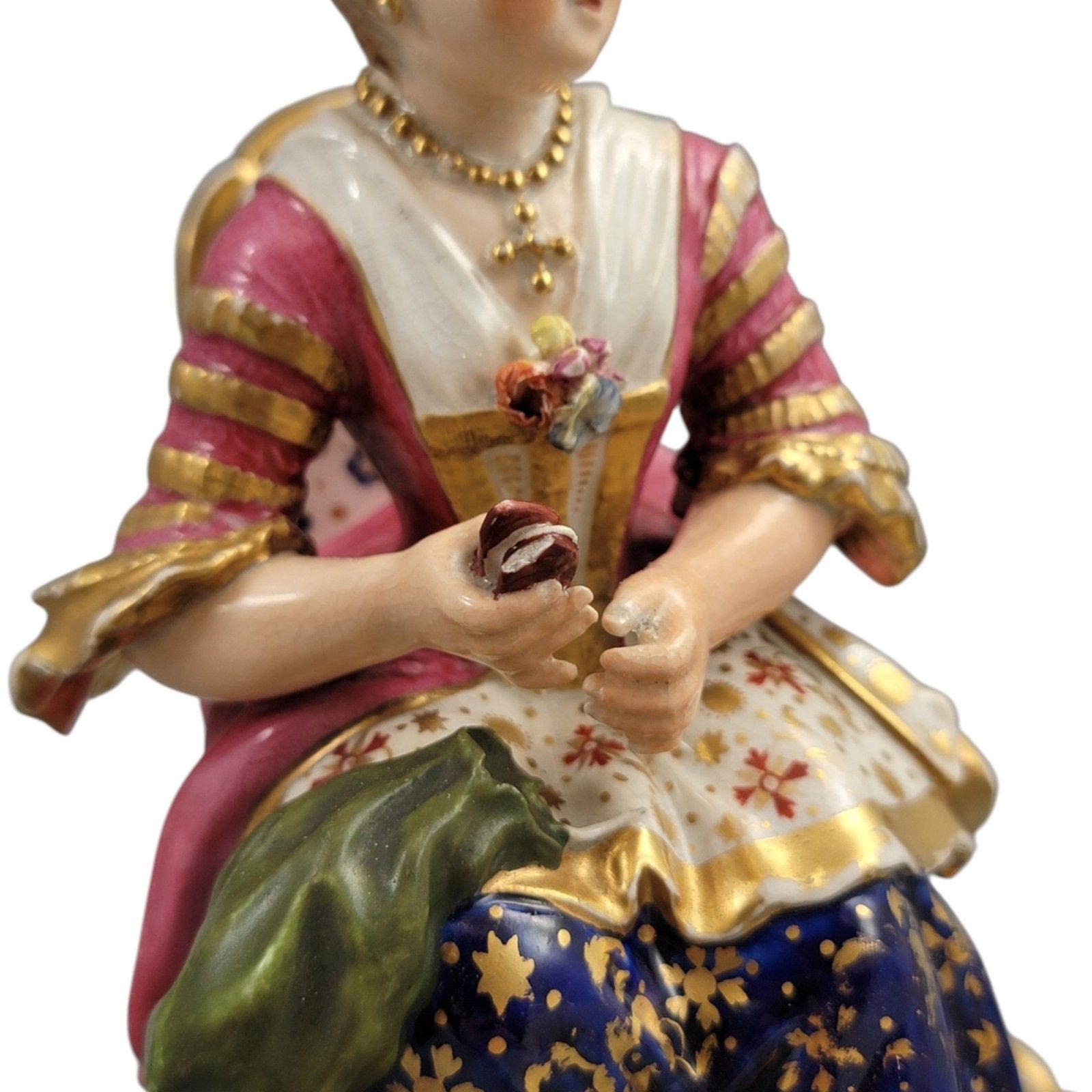 700.0 Derby Pair Of Porcelain Figures “Boy Reading A Book And Girl Tatting”, C. 1785 photo