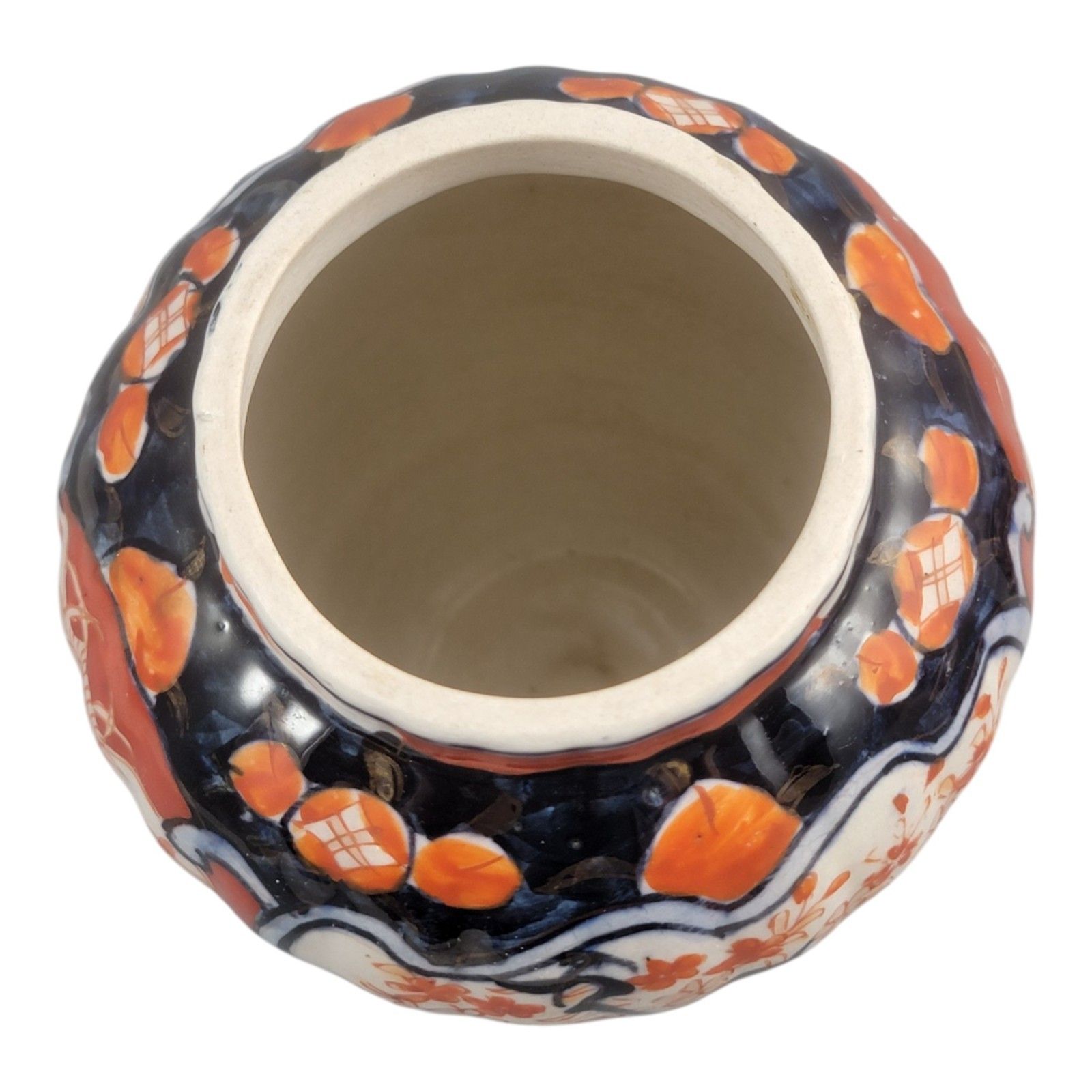 Japanese Imari Porcelain Ginger Jar With Cover, Arita, Late 19th Century photo vinterior