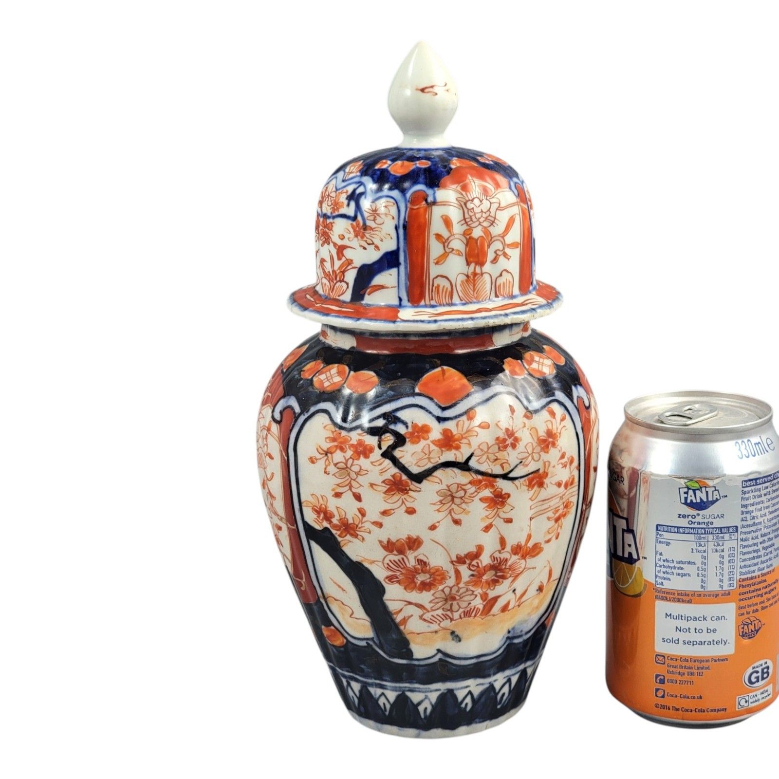 photo for sale Japanese Imari Porcelain Ginger Jar With Cover, Arita, Late 19th Century