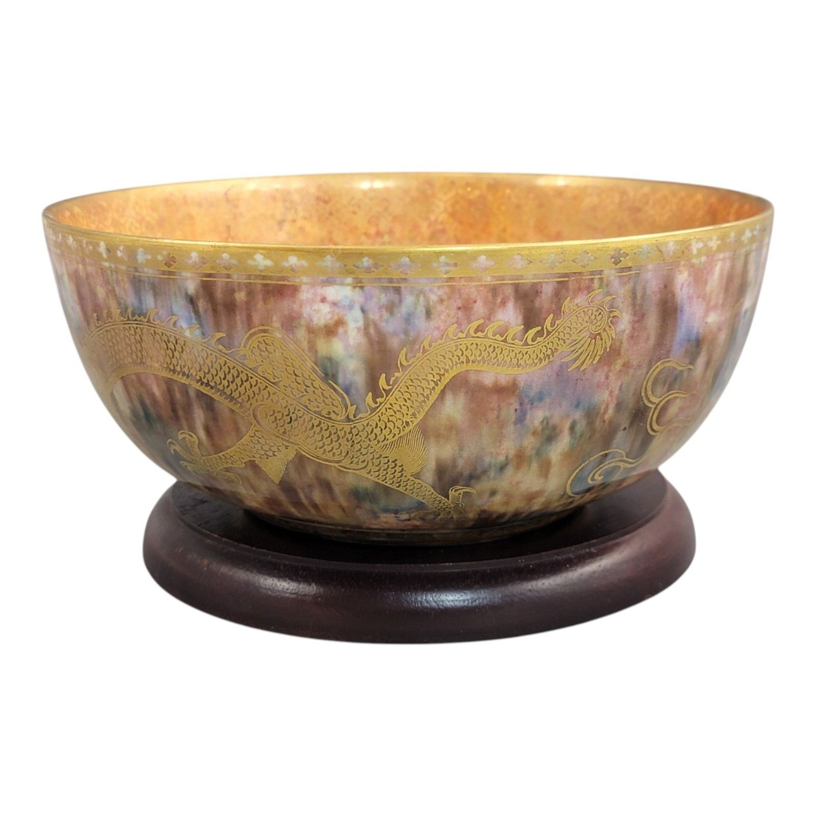 Edwardian Daisy Makeig Jones Wedgwood Porcelain Large Lustre Bowl, Z4823 C. 1915 photo vintage