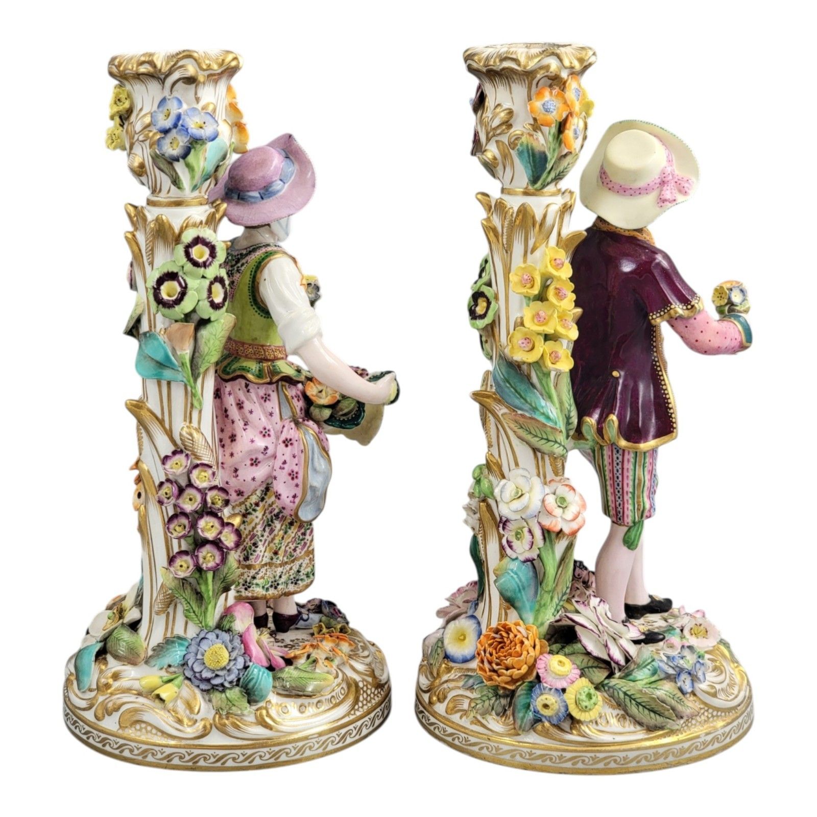 A Rare Pair Of Minton Porcelain Figural Candlesticks, Pattern No.192 C.1835–1836 photo 1600.0