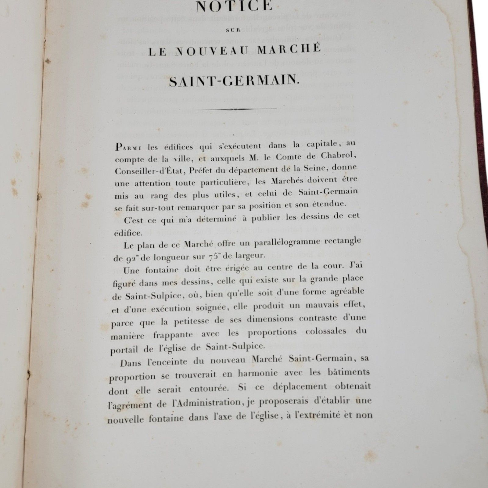 photo furniture 1816 Blondel Nouveau Marche Saint Germain Complete 11 Plates Large Folio