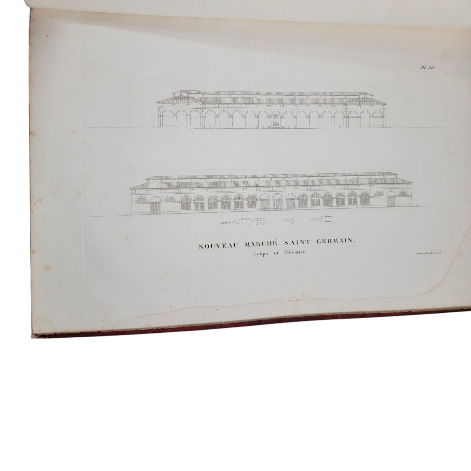 1400.0 1816 Blondel Nouveau Marche Saint Germain Complete 11 Plates Large Folio photo