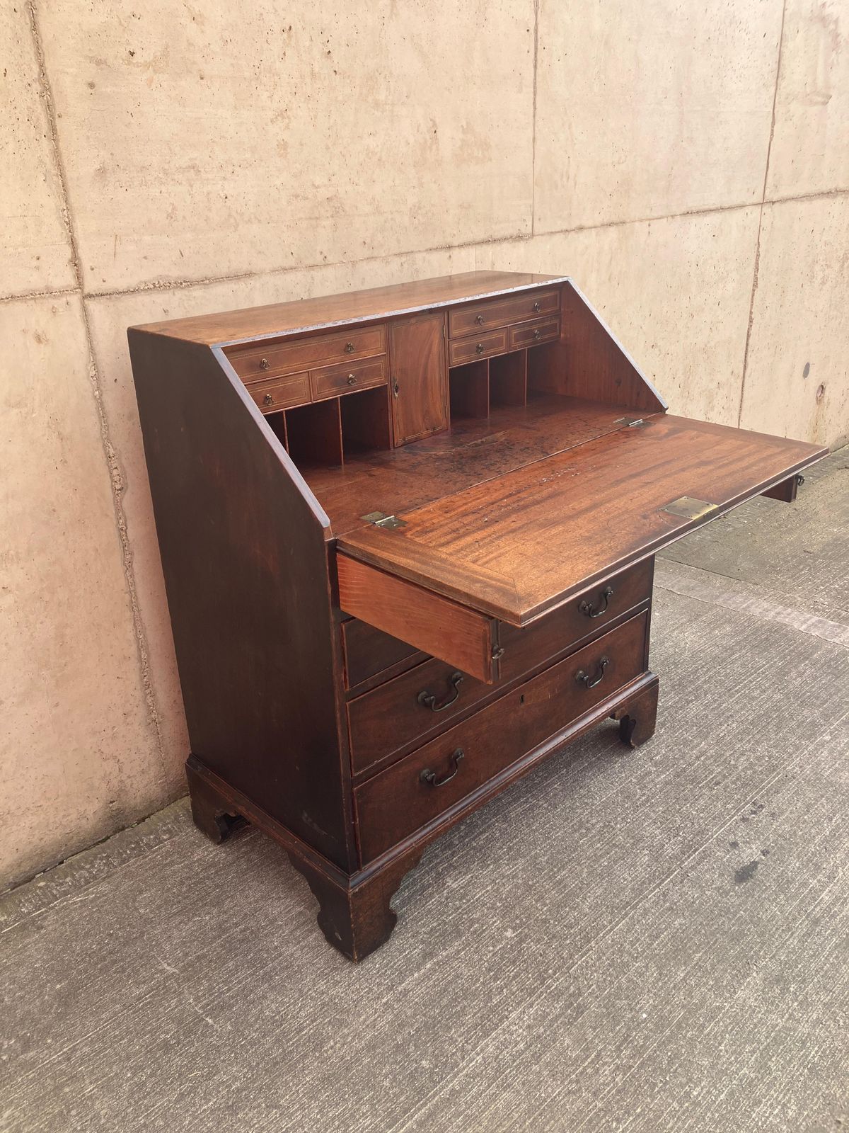 Victorian Mahogany Fall Front Secretaire Desk, Antique, 1890 photo furniture