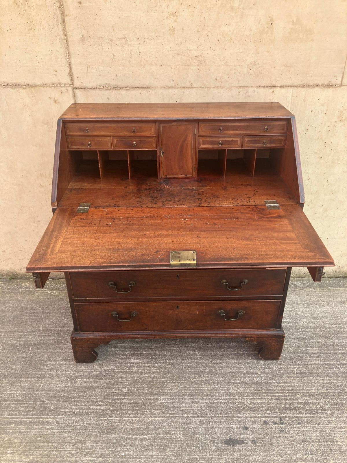 Victorian Mahogany Fall Front Secretaire Desk, Antique, 1890 photo Furniture