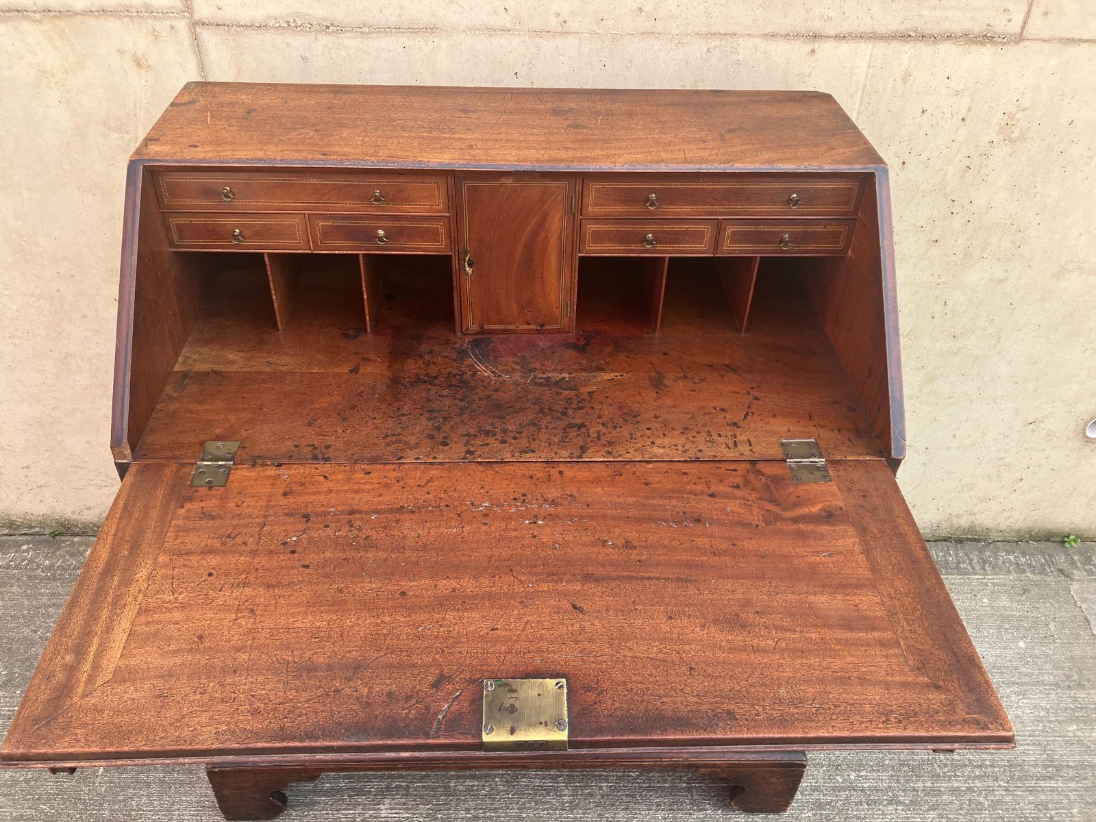 Victorian Mahogany Fall Front Secretaire Desk, Antique, 1890 photo 962.0