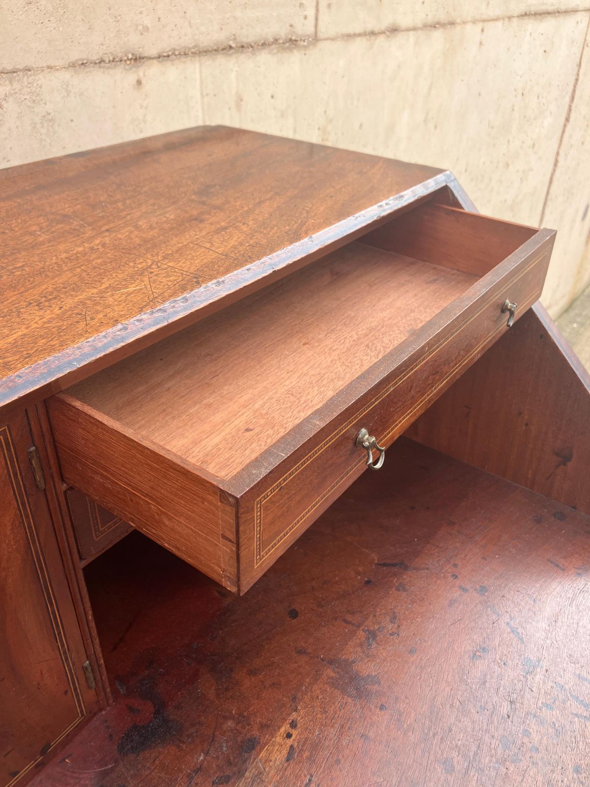Victorian Mahogany Fall Front Secretaire Desk, Antique, 1890 photo vinterior