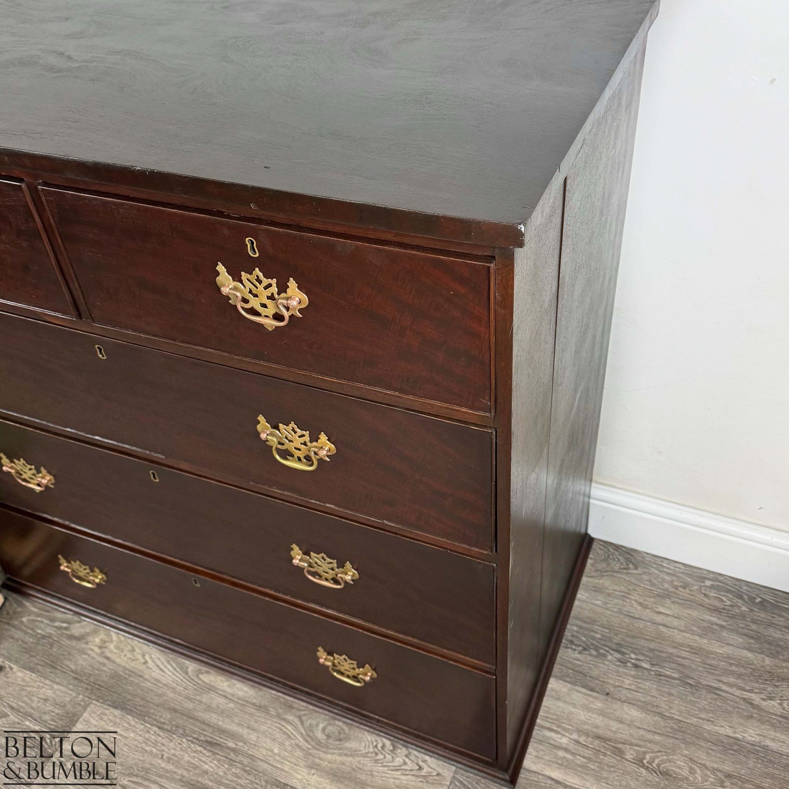 Antique Style Solid Wood Chest Of Drawers In Mahogany And Walnut photo Furniture