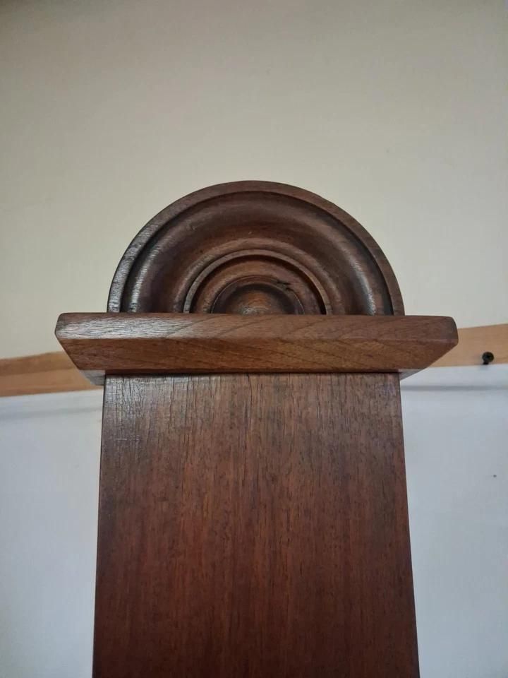 photo furniture Antique Victorian Mahogany Hat Coat Tree Hall Stand With Original Brass Hooks