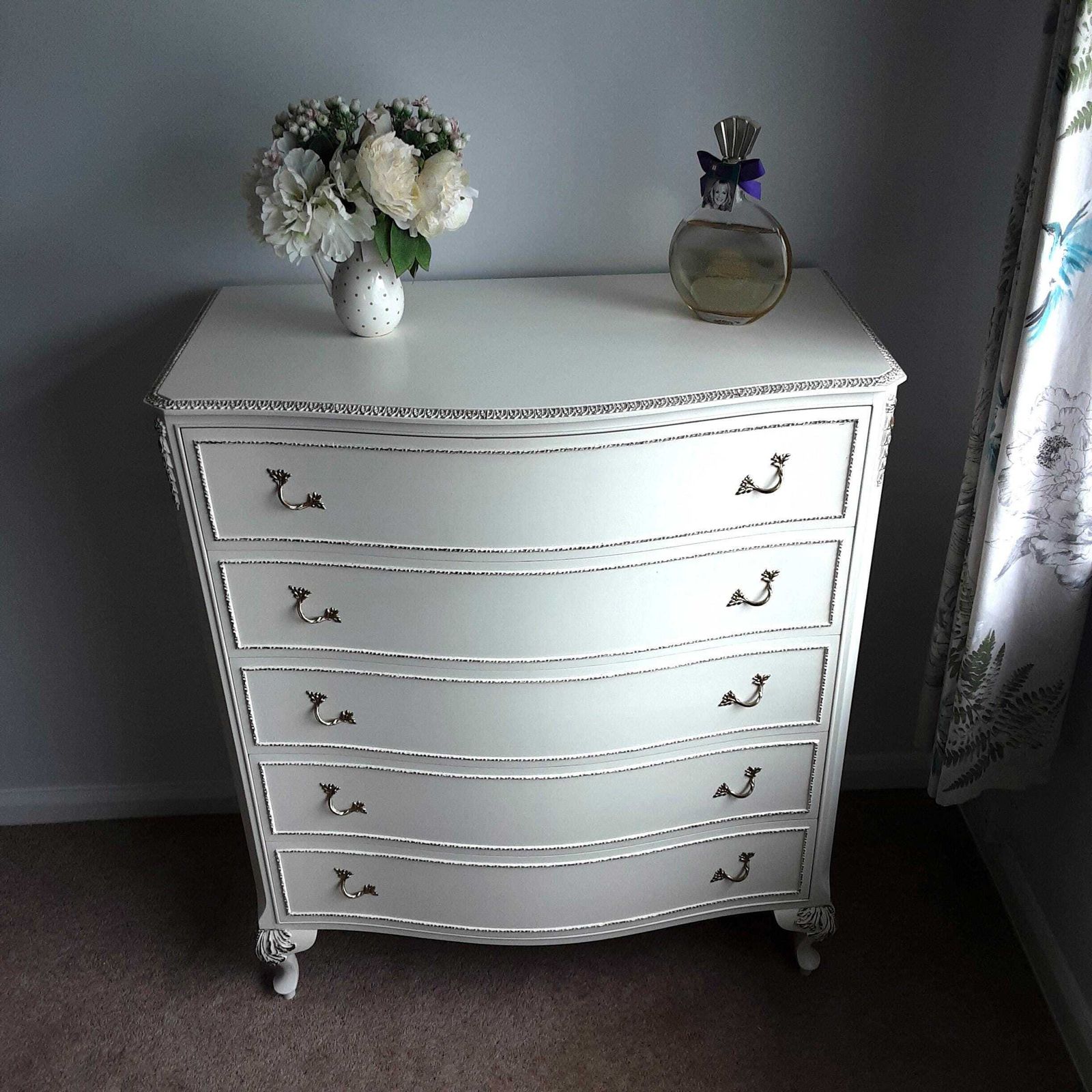 Olympus Louis Style Five Drawer Chest. photo for sale