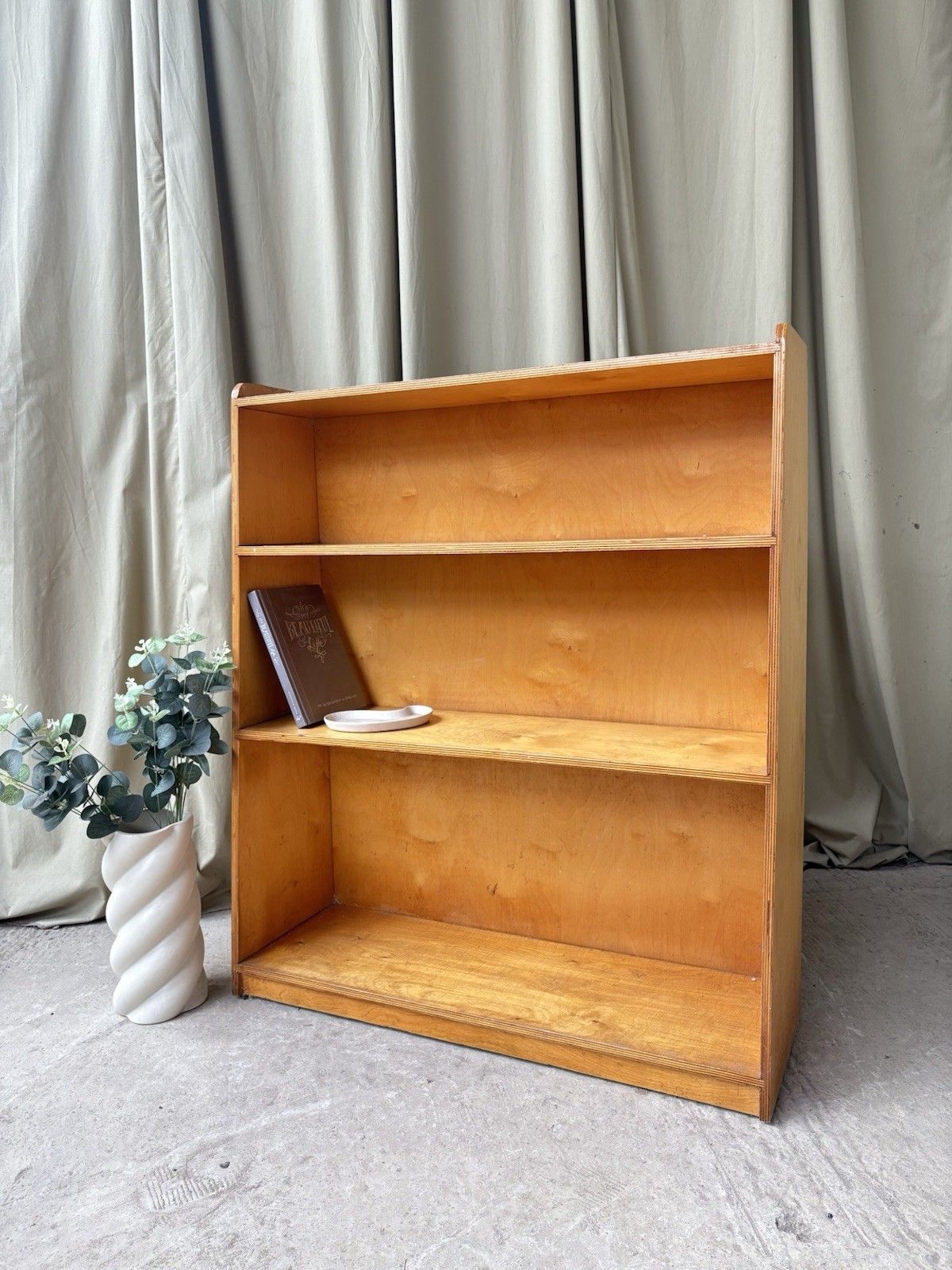 Vtg Late Mid Century Freestanding Bookcase  Scandi Danish Retro R1131 photo furniture