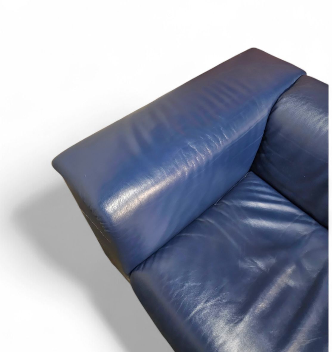 Poltrona Frau Set / Dark Blue Leather / Talus / Sofa   Chairs   / 3 Seater / 2 X Lounge Chair photo 3508.0