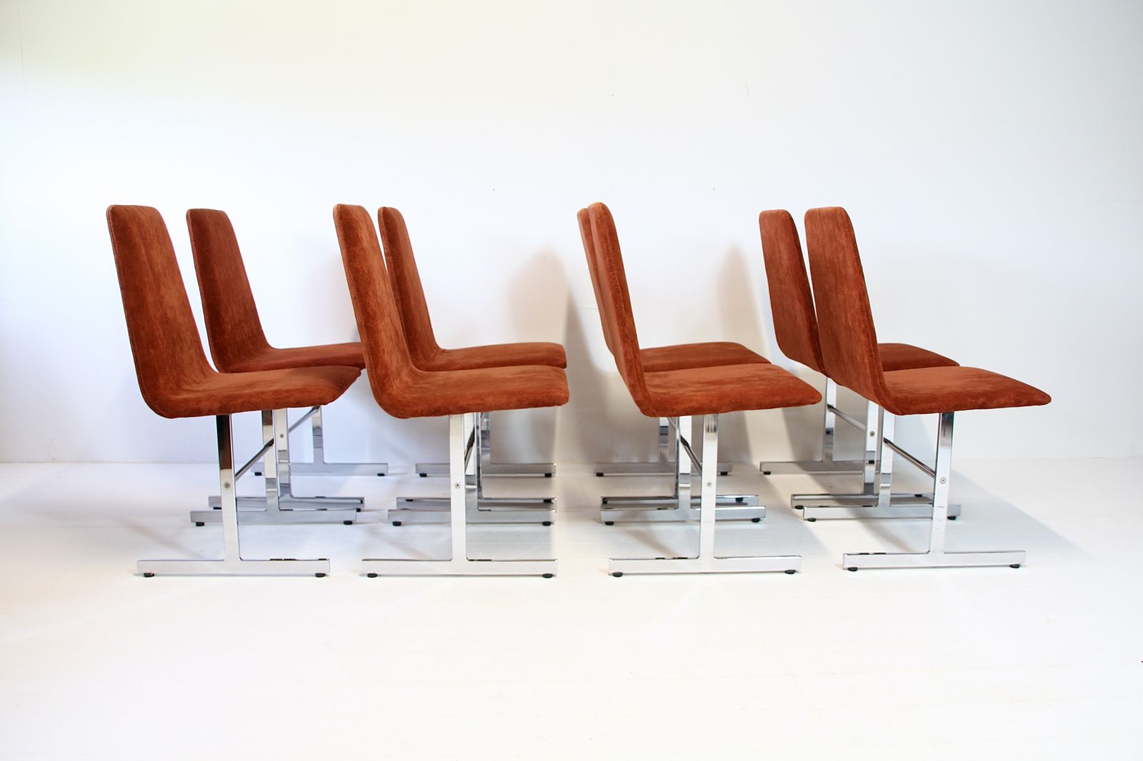 photo for sale 8 Vintage Lisse Dining Chairs By Tim Bates For Pieff 1970s
