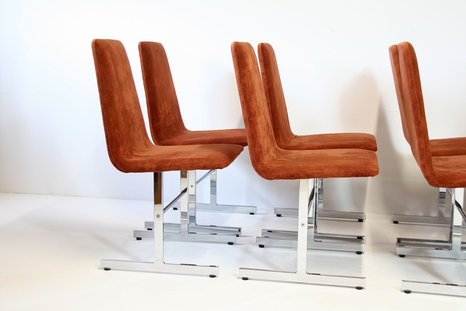 Furniture 8 Vintage Lisse Dining Chairs By Tim Bates For Pieff 1970s photo