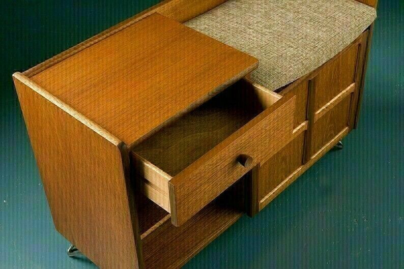 Vintage Mid Century Telephone Table Hallway Seat By Nathan 1970s photo Furniture