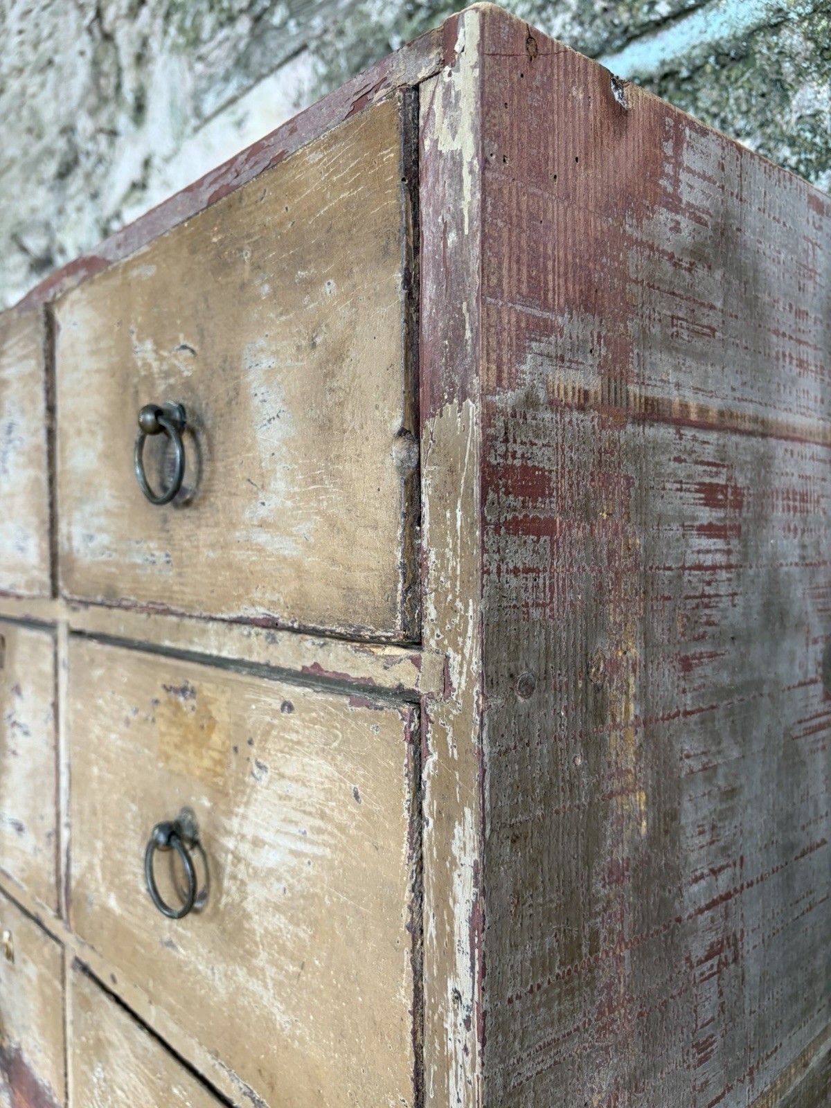 photo vinterior Large French Apothecary Cabinet, 38 Drawers, Original Paint & Labels, Tarn C.1900–1920