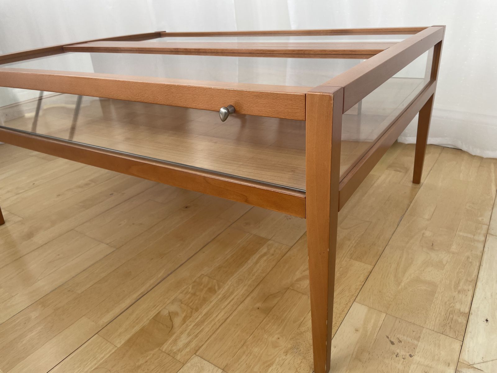 photo vintage Set Of 2: Italian Cherry Wood Coffee & Console Tables