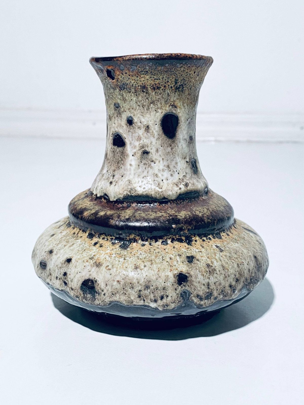 Ruscha Fat Lava West Germany Brown Gourd Ceramic Vase / Vintage 1960s / 840 photo 107.0