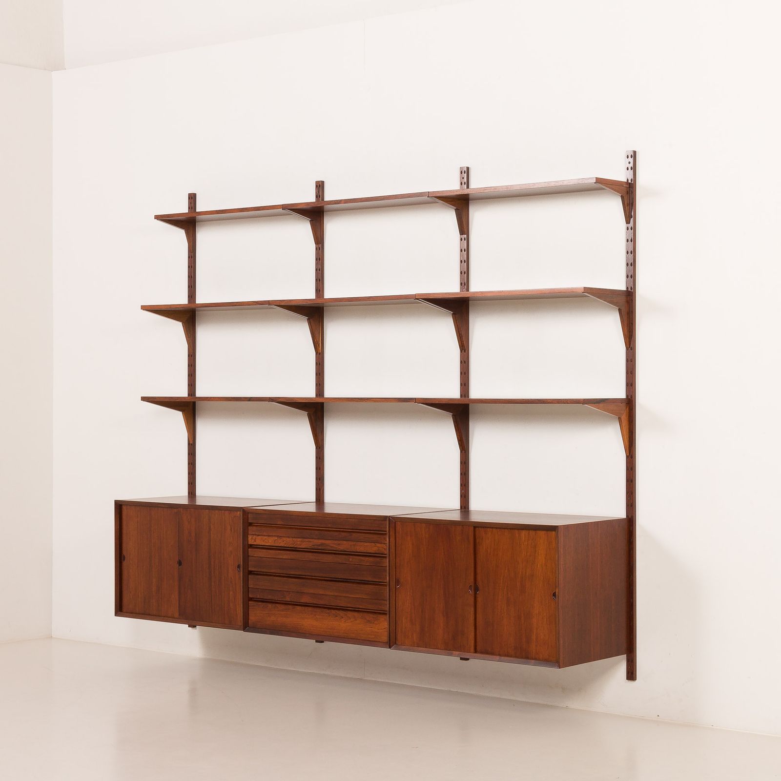 Poul Cadovius 3 Bay Rosewood Wall Unit For Cado, 1960s photo Furniture